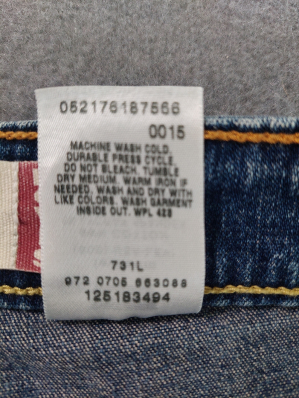 Levi's 515 Bootcut Jeans Blue Mid Rise Stretch Denim Size 16S - Picture 9 of 10